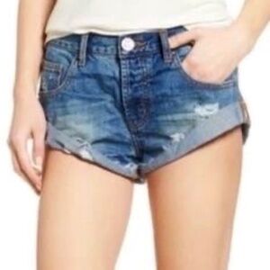 One Teaspoon Bandits Relaxed Fit, Long Rise, Button Fly, Twisted Cuff Hem